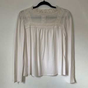 LOFT | CREAM LONG SLEEVE BLOUSE